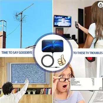 Цифровая телевизионная комнатная антенна Ground Wave Mini HDTV антенна HDTVT2 антенна для автомобиля антенна для путешествий на автофургоне Smart TV чёрный