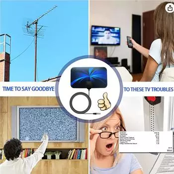 Цифровая телевизионная комнатная антенна Ground Wave Mini HDTV антенна HDTVT2 антенна для автомобиля антенна для путешествий на автофургоне Smart TV чёрный