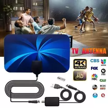 Цифровая телевизионная комнатная антенна Ground Wave Mini HDTV антенна HDTVT2 антенна для автомобиля антенна для путешествий на автофургоне Smart TV чёрный
