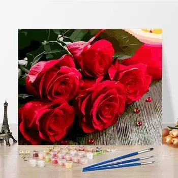 Цифровая живопись маслом DIY Живопись по номерам Искусство Домашнее украшение Холст Цифры Картина маслом 40x50cm no frame