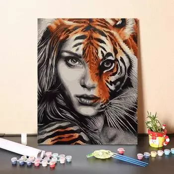 Цифровая живопись маслом DIY живопись по номерам Домашнее украшение Искусство Холст Цифры Картина маслом 40x50cm no frame