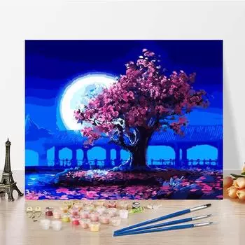 Цифровая живопись маслом Художественные цифры Картина маслом Украшение дома Холст DIY Картина по номерам 40x50cm no frame