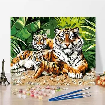 Цифровая живопись маслом Искусство DIY Картина по номерам Украшение дома Холст Номера Картина маслом 40x50cm no frame