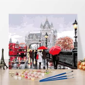 Цифровая живопись маслом Искусство DIY Краска по номерам Домашнее украшение Номера Картина маслом Холст 40x50cm no frame