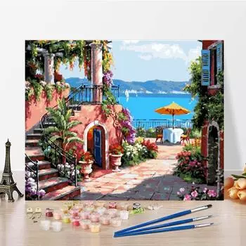 Цифровая живопись маслом Искусство Домашнее украшение Цифры Картина маслом Холст DIY Живопись по номерам 40x50cm no frame