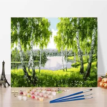 Цифровая живопись маслом Искусство Холст Номера Картина маслом DIY Картина по номерам Украшение дома 40x50cm no frame