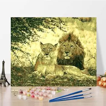 Цифровая живопись маслом на холсте, цифры, живопись, домашнее украшение, цифры, масляная живопись своими руками, живопись по номерам 40x50cm no frame