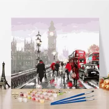 Цифровая живопись маслом на холсте Домашнее украшение Цифры Живопись маслом Искусство DIY Живопись по номерам 40x50cm no frame