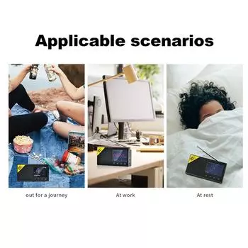 Цифровое DAB и FM-радио с BT, портативное цифровое радио, перезаряжаемый беспроводной DAB+FM-приемник с чёрный