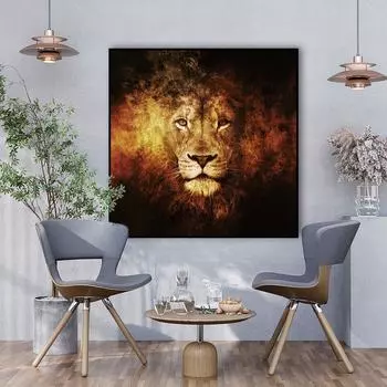 Цифровое искусство Лев живопись принт современный абстрактный холст плакат креативная картина с изображением животного для гостиной домашний Настенный декор Cuadros 21x30cm No Framed