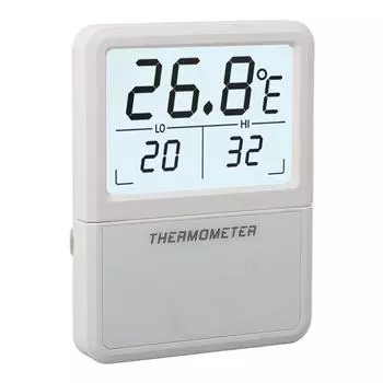 Цифровой аквариумный термометр с цифровым дисплеем 230 мАч, легко читаемый термометр для воды белый