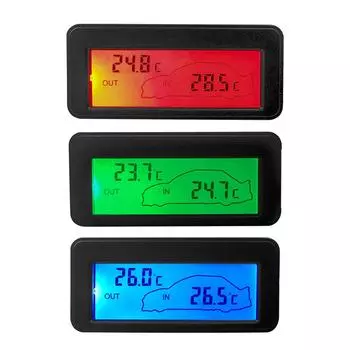 Цифровой автомобильный термометр постоянного тока 12 В, монитор с ЖК-подсветкой, приборы для измерения температуры, AU синий