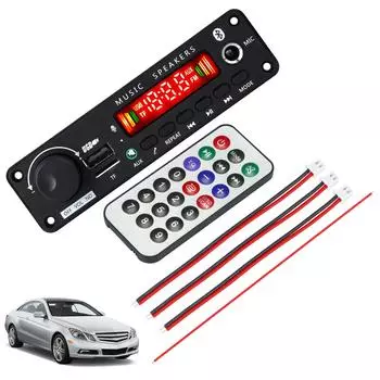 Цифровой автомобильный USB MP3-плеер Радиомодуль Беспроводная декодерная плата 5 В с микрофоном Наслаждайтесь беспроводной музыкой Громкая связь B