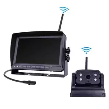 Цифровой беспроводной 7-дюймовый DVR с четырьмя мониторами, циклическая запись видео, солнечные магнитные камеры заднего вида для каравана 1PCS