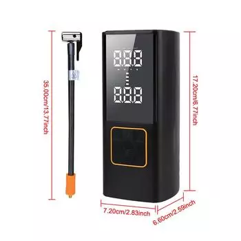 Цифровой беспроводной насос 150PSI для мотоцикла, велосипеда, мяча, автомобиля, воздушный компрессор, манометр для проверки давления в шинах, портативный воздушный насос