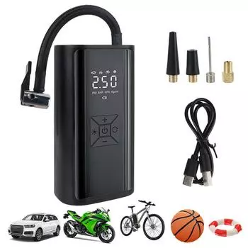 Цифровой беспроводной со светодиодной подсветкой ЖК-дисплей воздушный насос для накачивания шин 150PSI 120W воздушный компрессор портативный манометр для шин