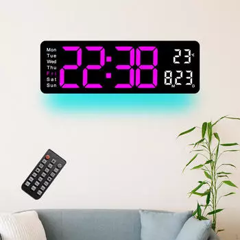 Цифровой будильник электронный с дистанционным управлением, мини-стол для спальни розы красного