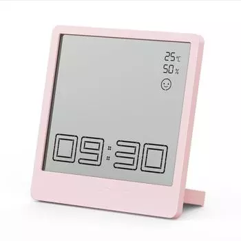 Цифровой будильник BT 6in1 Многофункциональные настольные часы Таймер будильника Температура и влажность 0 розовый