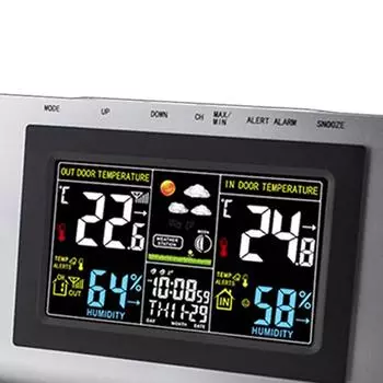Цифровой будильник, календарь, гигрометр, дисплей погоды