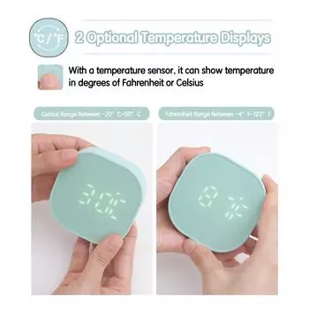 Цифровой будильник, многофункциональный таймер обратного отсчета, дисплей температуры, электронные часы для розовый