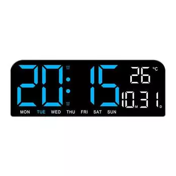 Цифровой будильник, отображение температуры, даты и недели, 4-уровневая регулировка яркости для дома красный