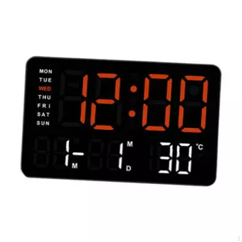 Цифровой будильник прикроватный с регулируемой яркостью светодиодный стол для ванной комнаты Style B