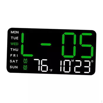 Цифровой будильник с электроприводом прикроватный столик с регулируемой яркостью настенный светодиодный Green Light