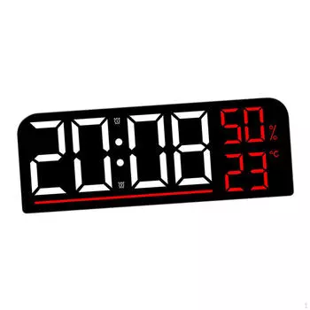 Цифровой будильник с двумя настройками, светодиодный дисплей, температура и влажность для красный