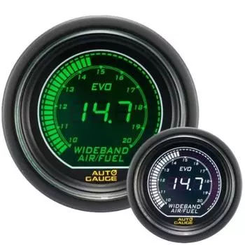 Цифровой датчик Autogauge с зеленым и белым светодиодом 52 мм, широкополосный измеритель состава заправочной смеси 612 серии