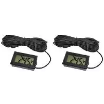 Цифровой датчик температуры для холодильника для аквариума(Черный с кабелем 1 м)