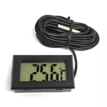 Цифровой датчик температуры для холодильника для аквариума(Черный с кабелем 2 м)