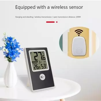 Цифровой датчик температуры и влажности, ЖК-дисплей, удобный термометр и гигрометр для помещений и улицы CHINA