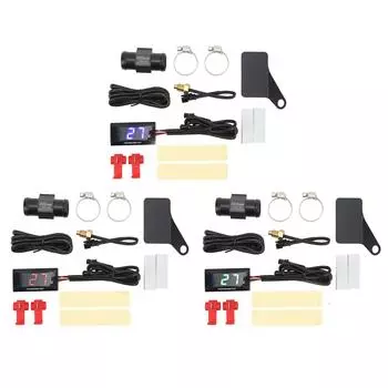 Цифровой датчик температуры воды для мотоцикла, ультратонкий ЖК-дисплей 12 В с адаптером датчика 22 мм для большинства Red