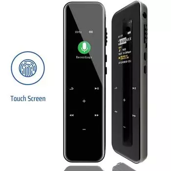 Цифровой диктофон, 16 ГБ, 1536 кбит/с, сенсорный экран, высокая запись, шумоподавление, простота в эксплуатации, автоматическая активация, запись Mp3 V93 8GB