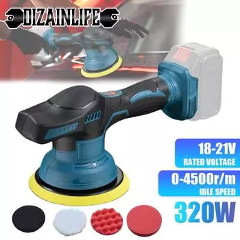 Цифровой дисплей беспроводной полировальный станок для автомобиля 8 передач регулируемый автоматический электрический восковой шлифовальный герметизирующий глазурь инструменты подходят Makita 20 В аккумулятор
