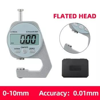 Цифровой дисплей толщиномер цинковый сплав электронный ЖК-микрометр метрические имперские инструменты для измерения толщины стенки 0-10/20 мм