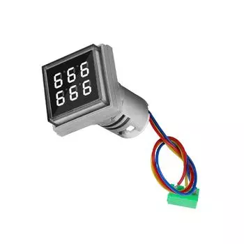 Цифровой дисплейный счетчик 22 мм, монтаж в отверстие, квадратный счетчик, 6 разрядов 0-999999, AC220V, счетчик с вентиляционным отверстием белый
