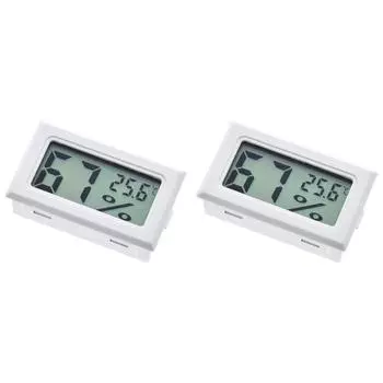 Цифровой гигрометр термометр ЖК-дисплей для теплицы Автомобили Главная (белый) ?