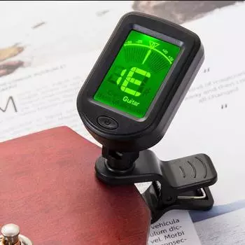 Цифровой гитарный тюнер с зажимом, вращающийся на 360 градусов ЖК-дисплей, портативный универсальный цифровой тюнер с ЖК-дисплеем