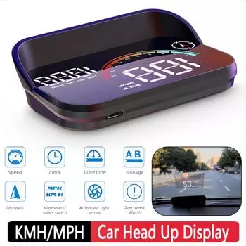 Цифровой GPS-спидометр, сигнализация превышения скорости, дисплей на лобовом стекле автомобиля, скорость, об/мин, миль/ч, HUD, GPS-спидометр, проектор с одометром на ЖК-дисплее
