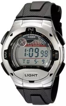 Цифровой график приливов и отливов Overseas Модель [Casio] W-753-1AV Мужская [Повторный импорт] чёрный