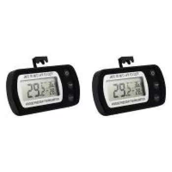 Цифровой холодильник морозильник термометр водонепроницаемый для домашних баров кафе (черный)