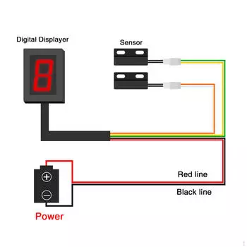 Цифровой индикатор передач для мотоцикла, светодиодный дисплей, простая установка, универсальный для мотоцикла Red text display