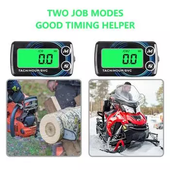 Цифровой индуктивный двигатель тахометр счетчик моточасов водонепроницаемый SVC для мотоцикла бензопилы газонокосилки генератора мотоцикла лодки морского