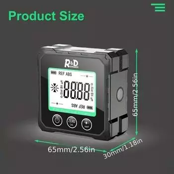 Цифровой инклинометр PT181 с лазерным электронным угломером, линейкой для измерения наклона, магнитным гониометром, уровнем наклона 1 шт.