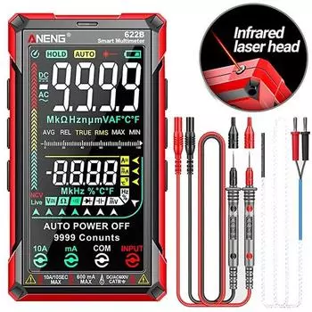 Цифровой интеллектуальный мультиметр ANENG 622B, 9999 отсчетов, цифровой мультиметр, интеллектуальный измеритель напряжения переменного и постоянного тока