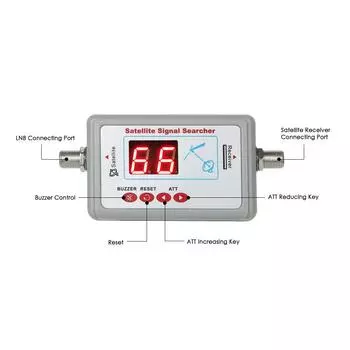 Цифровой измеритель спутникового сигнала Миниатюрный спутниковый искатель с зуммером