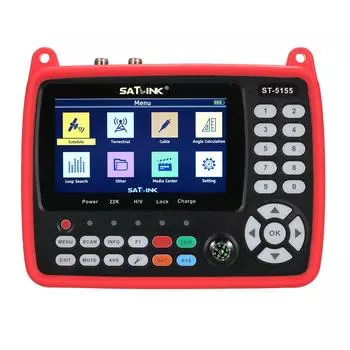 Цифровой измеритель спутникового телевидения DVB-S/S2/T/T2/C Комбинированный измеритель портативного спутникового ТВ-сигнала UK Plug