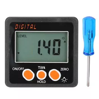 Цифровой измеритель уровня Мини-инклинометр Высокая точность 4 x 90° с сильным магнитом