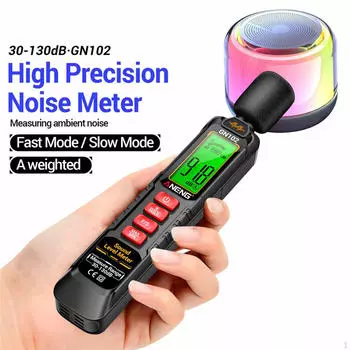 Цифровой измеритель уровня звука, децибеллометр, профессиональный диапазон измерения шума 30-130 дБ